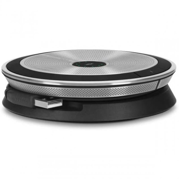 EPOS Expand SP 20 - Altavoz portátil para conferencias por USB y jack 3.5mm, certificado para Skype for Business, negro/plata