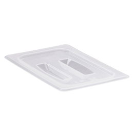 CAMBRO Tapa con asa GN 1/4 - 16,2 x 26,5 cm - Blanco translúcido