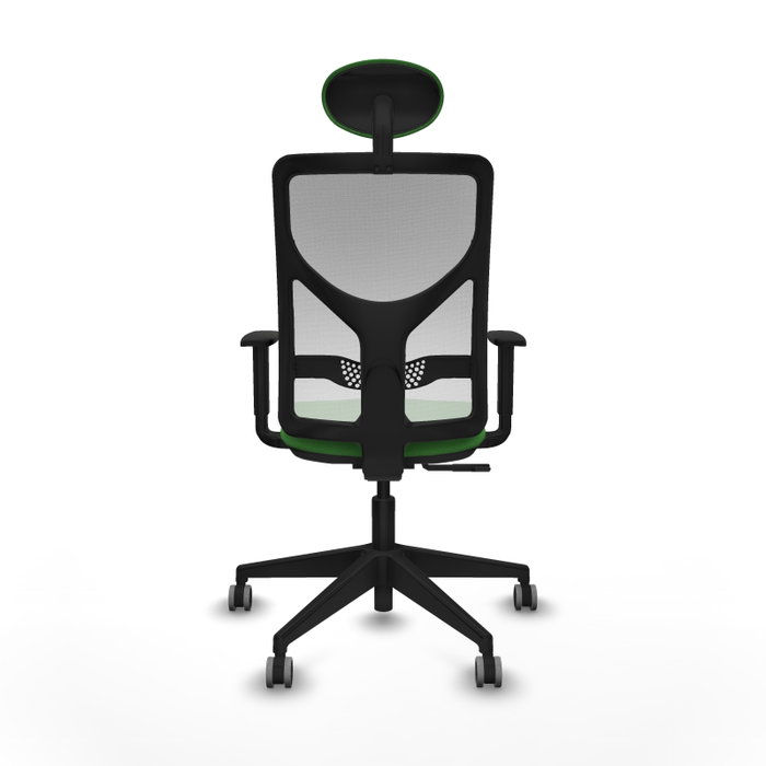 PIQUERAS Y CRESPO Silla de oficina Motilla con mecanismo Sincro, Verde y Blanco