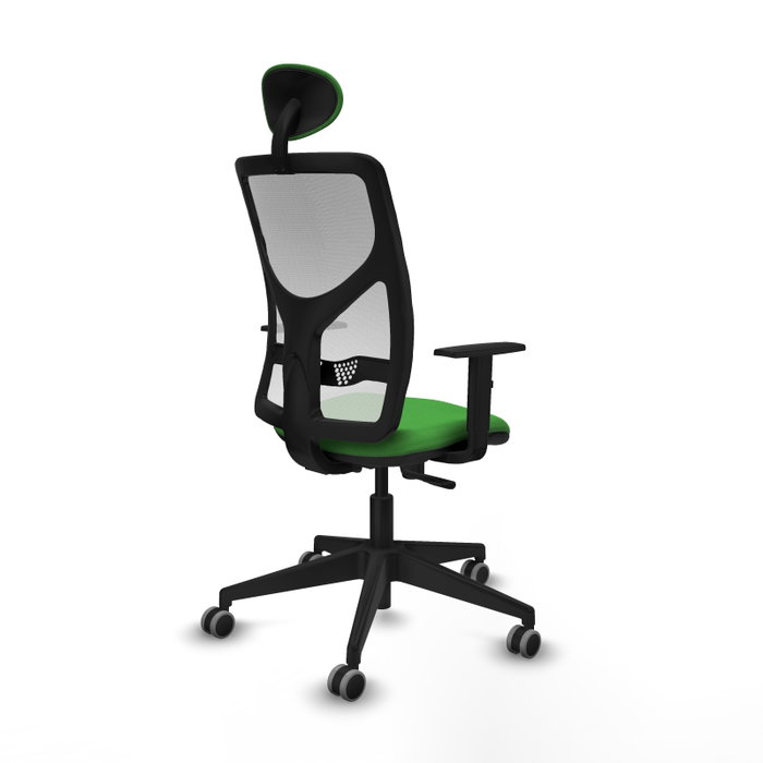 PIQUERAS Y CRESPO Silla de oficina Motilla con mecanismo Sincro, Verde y Blanco