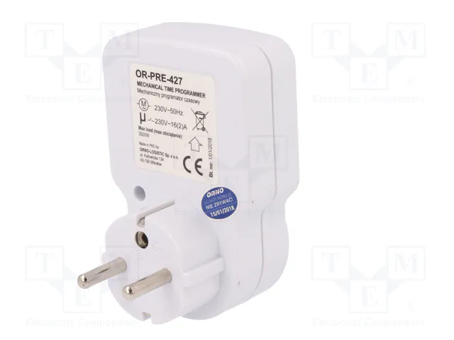 ORNO Programador de tiempo analógico 230VAC 16A ORNO Programador de tiempo analógico 230VAC 16A