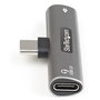 StarTech Adaptador USB-C a Audio y Carga CDP2CAPDM - 2 en 1 con PD 60W para Auriculares y Carga Simultánea - Compatible con MacBook, iPad Pro, Surface, Galaxy - Plata
