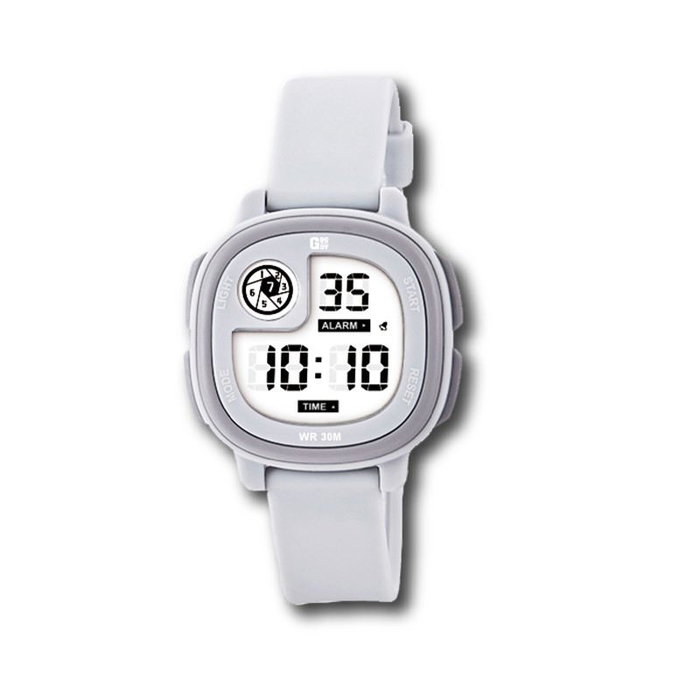 G&B TIME Reloj LCD para Cadete Cuadrante Curvo con Luz LED Blanco
