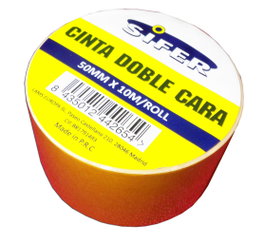SIFER Cinta Doble Cara PP Universal Vainilla 50mm x 10m