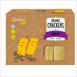 ZEALIA Crackers De Garbanzos Bio Vegano Sin Gluten 120Gr