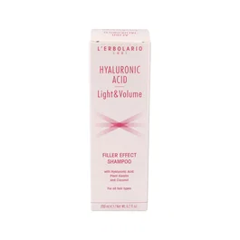 L'Erbolario Champú Efecto Filler Volumen con Ácido Hialurónico, 200 ml - 97% Ingredientes Naturales, Sin Siliconas ni Parabenos