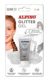 Maquillaje Alpino Glitter Metalico Plata Blister De 1
