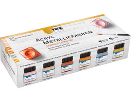 Kreul Set 6 botes de pintura acrílica metálica Glamour Living 20ml