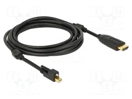 DeLOCK 83731 Cable Mini DisplayPort 1.2 a HDMI 4K Activo 3 m Negro