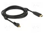 DeLOCK 83731 Cable Mini DisplayPort 1.2 a HDMI 4K Activo 3 m Negro