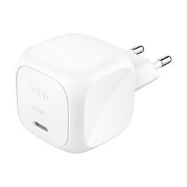 Belkin BOOST Charge WCA011kqWH - Cargador USB-C 65W PD 3.1 PPS, Interiores, Blanco, Carga Rápida para Portátil, Smartphone, Tableta