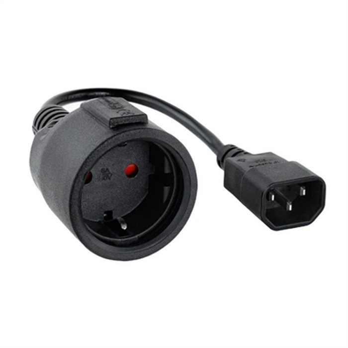 Nanocable Cable Adaptador C14 Macho a CEE7 Hembra, 16A, 50 cm, Negro Nanocable Cable Adaptador C14 Macho a CEE7 Hembra, 16A, 50 cm, Negro