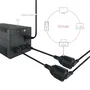 Nanocable Cable Adaptador C14/M a CEE7/H Schuko, 16A, 50 cm, Negro