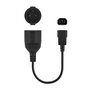 Nanocable Cable Adaptador C14 Macho a CEE7 Hembra, 16A, 50 cm, Negro