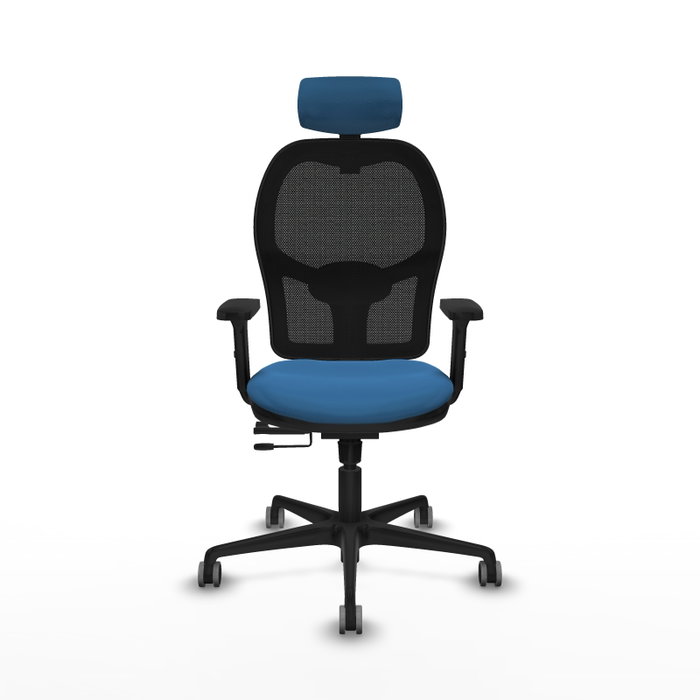 PIQUERAS Y CRESPO Silla de oficina Jorquera con mecanismo Sincro/Traslack, Azul claro y Negro PIQUERAS Y CRESPO Silla de oficina Jorquera con mecanismo Sincro/Traslack, Azul claro y Negro