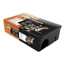Flower Fin Portacebos para Ratas y Roedores, Caja de Plástico Resistente a la Intemperie con Llave de Seguridad, 24.5 x 15 x 7.5 cm