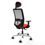 PIQUERAS Y CRESPO Silla de oficina Zulema Naranja oscuro y Gris