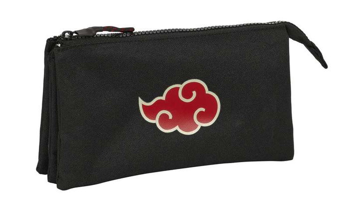 Portatodo Triple Naruto Negro 22 x 12 x 3 cm