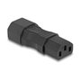 DELOCK Adaptador IEC C14 macho a IEC C13 hembra, 10A, negro