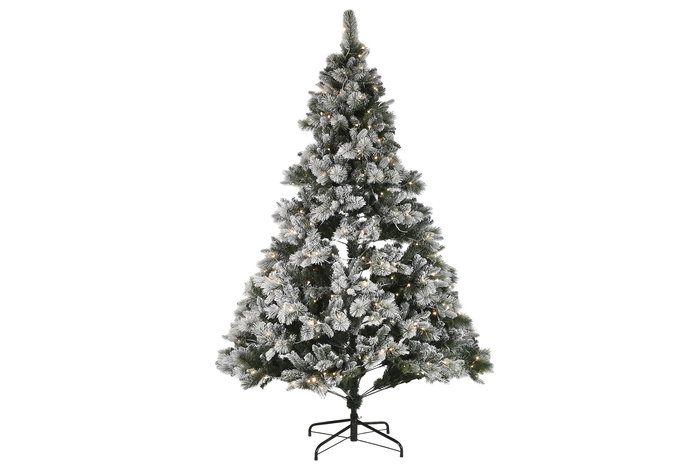 DKD Home Decor Winter Árbol de Navidad Alpina Verde Nevado 155 x 155 x 240 cm PVC con Base Metal Desmontable DKD Home Decor Winter Árbol de Navidad Alpina Verde Nevado 155 x 155 x 240 cm PVC con Base Metal Desmontable