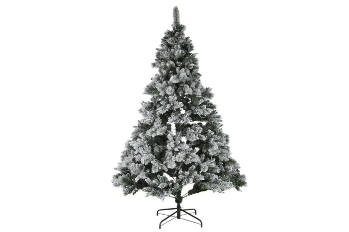 DKD Home Decor Winter Árbol de Navidad Alpina Verde Nevado 155 x 155 x 240 cm PVC con Base Metal Desmontable DKD Home Decor Winter Árbol de Navidad Alpina Verde Nevado 155 x 155 x 240 cm PVC con Base Metal Desmontable