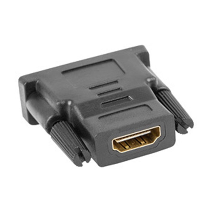 Lanberg Adaptador HDMI Hembra a DVI-D Macho 24+1, Alta Velocidad HDMI 1.4, Full HD 1080p, Conectores Dorados