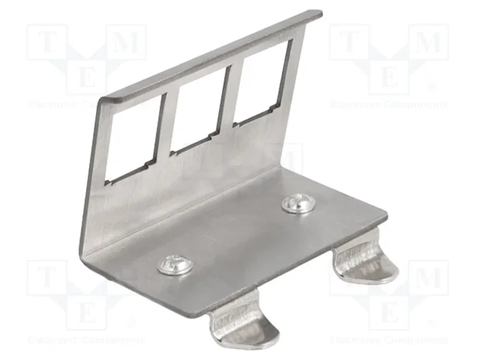 DeLOCK Soporte metálico Keystone de 3 puertos para riel DIN en acero inoxidable DeLOCK Soporte metálico Keystone de 3 puertos para riel DIN en acero inoxidable