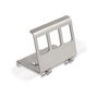 DeLOCK Soporte metálico Keystone de 3 puertos para riel DIN en acero inoxidable