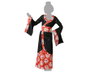 Disfraz Geisha Kimono Negro Mujer Adulto Talla XS-S