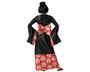 Disfraz Geisha Kimono Negro Mujer Adulto Talla XS-S