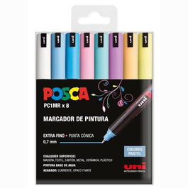 Posca Marcadores PC-1MR-8C Estuche Basic 8 Unidades Colores Surtido Pastel