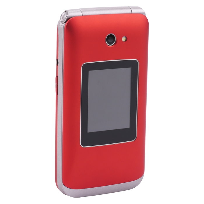 Olympia Vitus 4G Móvil con Tapa, Pantalla 2.8", Bluetooth, Radio FM, GSM, Rojo