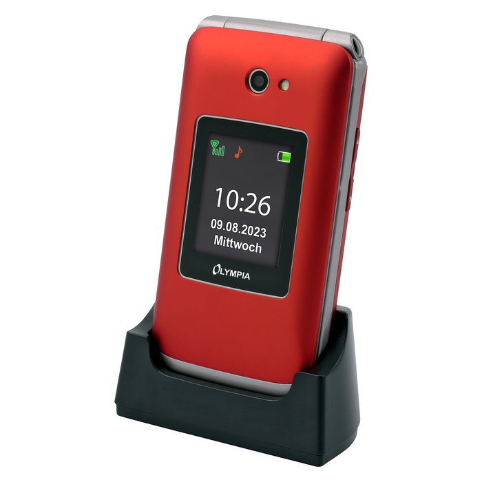 Olympia Vitus 4G Móvil con Tapa, Pantalla 2.8", Bluetooth, Radio FM, GSM, Rojo