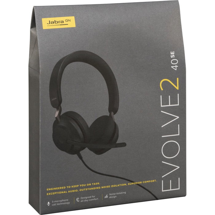 Jabra Evolve2 40 SE UC Stereo Headset USB-C Negro Jabra Evolve2 40 SE UC Stereo Headset USB-C Negro