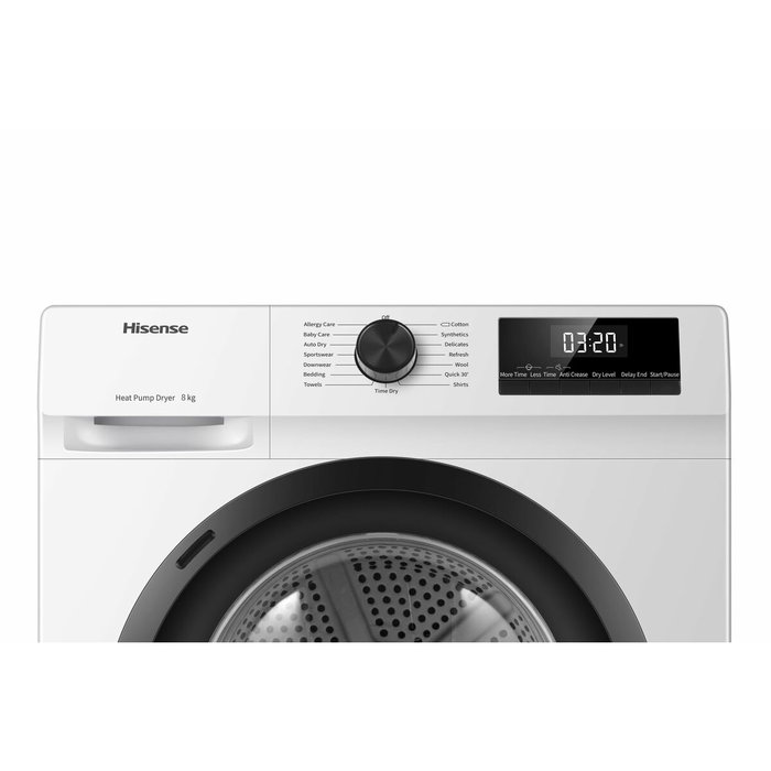 Secadora con bomba de calor Hisense DHQE800BW2 8 kg Secadora con bomba de calor Hisense DHQE800BW2 8 kg
