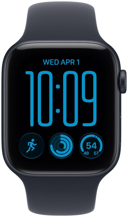 Apple Watch SE 3 GPS + Cellular 44mm Midnight Aluminium Case | Navy Blue Sport Band - M/L