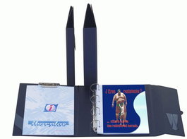 Carpeta De Anillas Con Pinza Miniclip Superior Iberplas Pvc Escolar Fº 4 An.40Mm Con Trabilla Y 2 Separadores Negro