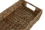 DKD Home Decor Set de 2 Bandejas de Fibra y Metal Natural 40x26x9 cm