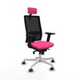 PIQUERAS Y CRESPO Silla de oficina Horna Rosa y Negro