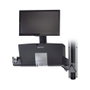 Ergotron StyleView Sit-Stand Combo System con superficie de trabajo y soporte CPU pequeño, Aluminio