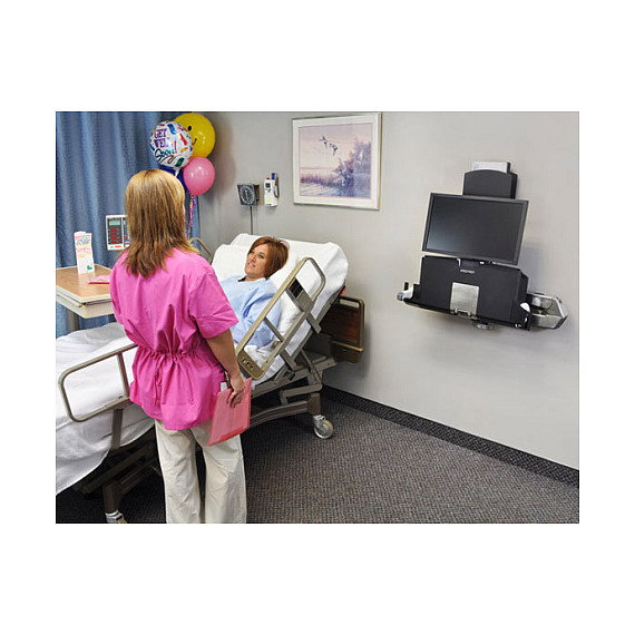 Ergotron StyleView Sit-Stand Combo System con superficie de trabajo y soporte CPU pequeño, Aluminio