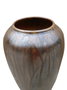 DKD Home Decor Jarrón de Cerámica Vidriada Marrón Oscuro
