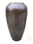 DKD Home Decor Jarrón de Cerámica Vidriada Marrón Oscuro