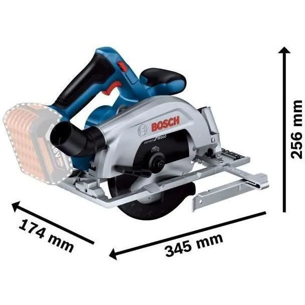 Bosch Professional Sierra Circular GKS 18V-57-2 (sin batería)