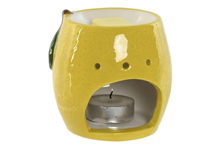 DKD Home Decor Set de 7 Quemadores de Gres y Cera con Aroma a Limón DKD Home Decor Set de 7 Quemadores de Gres y Cera con Aroma a Limón