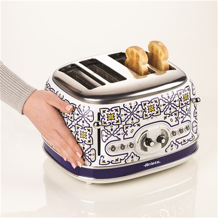 Ariete Tostador 156 Capri 4 Ranuras, Selector 6 Niveles Tueste, Bandeja Recogemigas