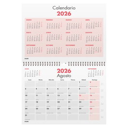 Dohe Calendario de Pared Mensual 2026 A4 Números Pequeños