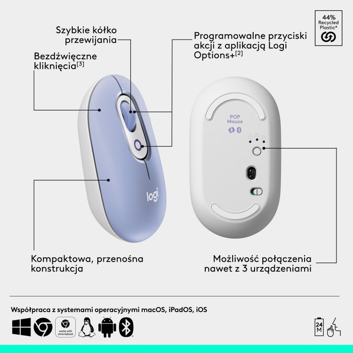 Logitech POP Mouse Lila