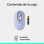 Logitech POP Mouse Ratón Inalámbrico Bluetooth Lila