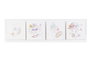 DKD Home Decor Set de 4 Cuadros de Lienzo MDF Abstracto Multicolor 40x40x1,8 cm